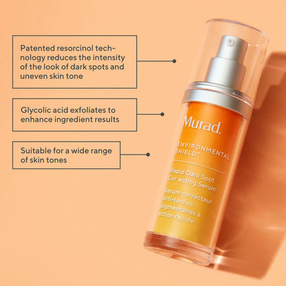 Murad Rapid Dark Spot Correcting Serum - Skin Brightening Face Serum for Hyperpigmentation - Glycolic Acid Treatment Backed by Science, Travel Size 0.33Fl Oz
