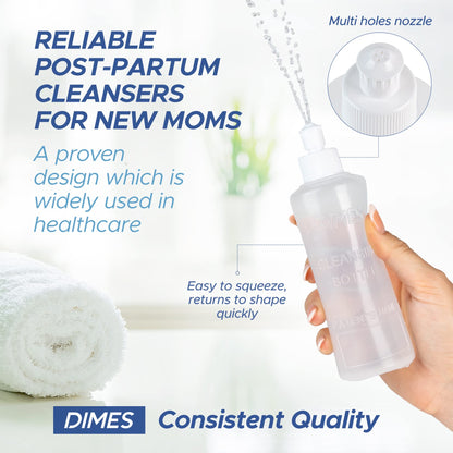 Dimes Peri Bottle Postpartum Essentials – Portable Bidet Perineal Squirt Bottle for New Moms – Feminine hygiene Essential