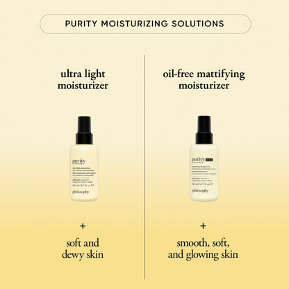 philosophy purity made simple pore ultra-light face moisturizer - with vitamins C & E, green tea, meadowfoam & chia seed oil - nourishing formula delivers 24-hour hydration - 4.7 fl oz