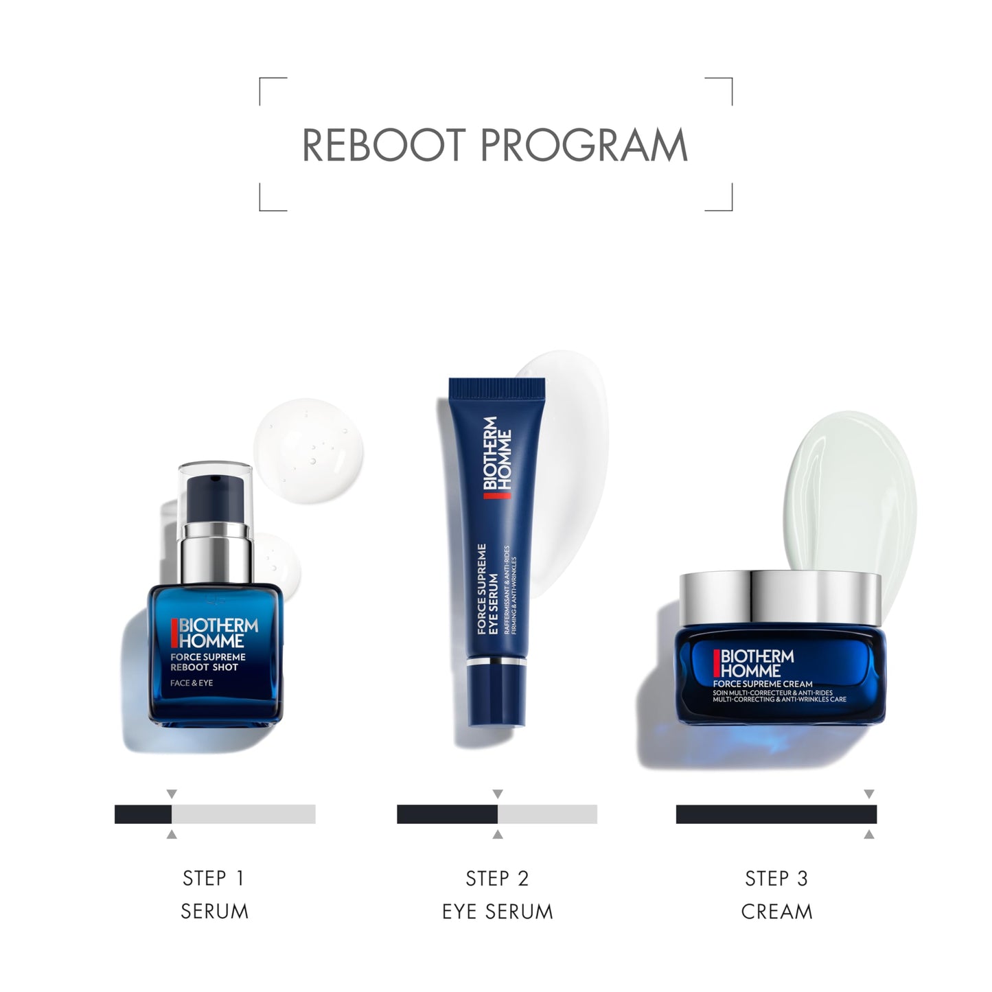 Biotherm Homme Force Supreme Eye Serum for Men, Helps Fight Wrinkles, Dark Circles and Puffy Eyes, Enriched with Blue Algae & Pro-Xylane, Resurfaces and Firms the Skin Around the Eye Area 0.5 Fl. Oz.