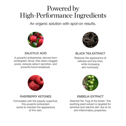 Ogee Plant-Based Acne Treatment for Face with Salicylic Acid - Targeted Acne Spot Treatment with Soothing Ceramic Application Tip