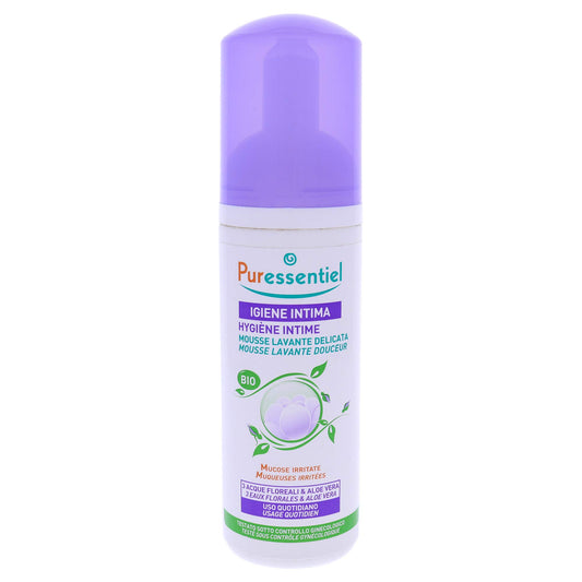Puressentiel Feminine Wash Ph Balance Vaginial Gentle Cleansing Foam for Womens Hygiene 99.6% Natural Origin Organic Vegan EcoCertified Made in France fl oz, Unscented, 5.5 Ounce