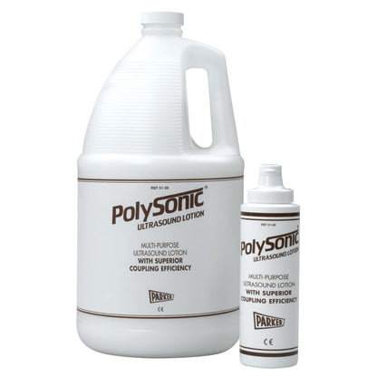 Polysonic Ultrasound Lotion, 1 Gallon with Refillable Dispenser Bottle - 128 Fl Ounce