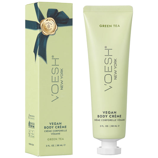 VOESH Vegan Body Creme, Skin Moisturizing Cream - Green Tea, K-Beauty Korean Skincare - 3oz