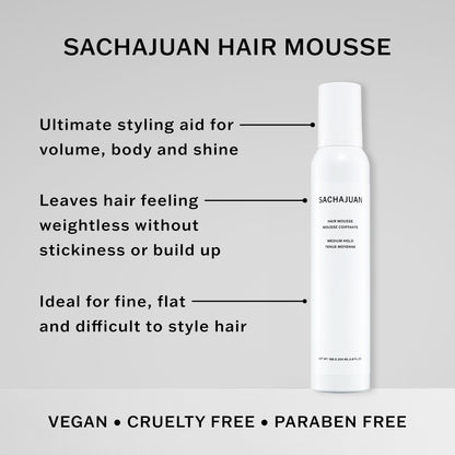 SachaJuan Hair Mousse Net wt. 189 g 200 ml 6.8 fl oz