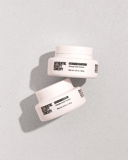 Authentic Beauty Concept Solid Pomade | Texture Hair Pomade | Medium Hold | Shiny Finish | All Hair Types | Vegan & Cruelty-free | Silicone-free | 2.9 oz.