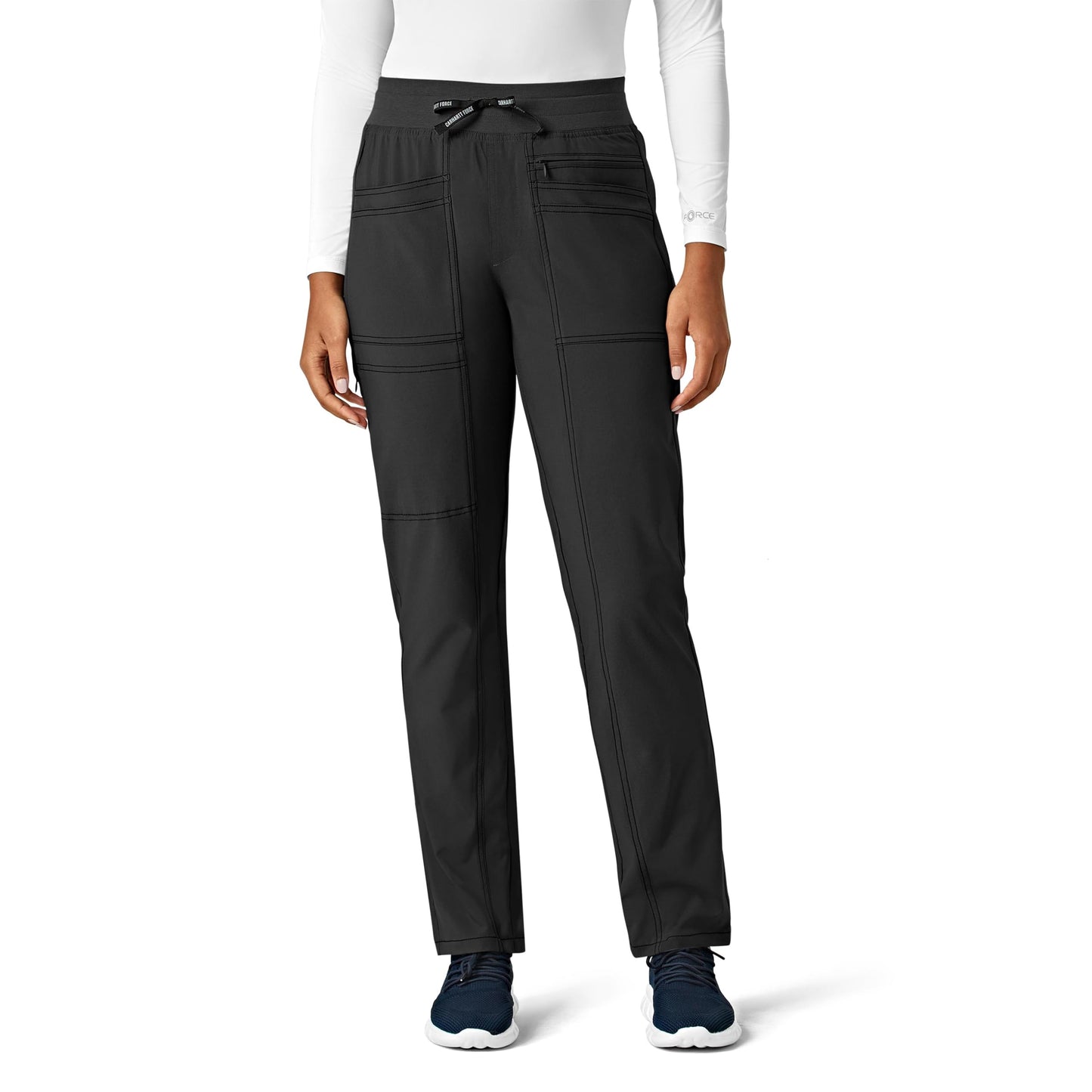 Carhartt Cross-Flex Scrubs for Women, Slim Leg Scrub Pants Black