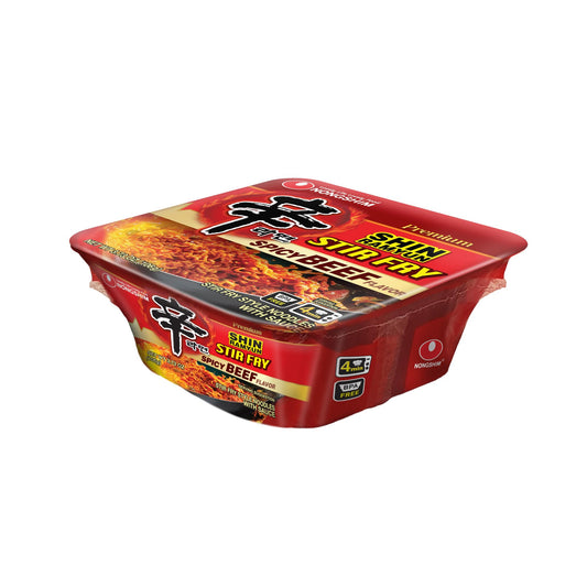 Nongshim Ramen Noodles, Gourmet Instant Ramen Bowl, Premium Microwavable Noodle, Stir-Fry Square, 3.73 Ounce (Pack of 6)