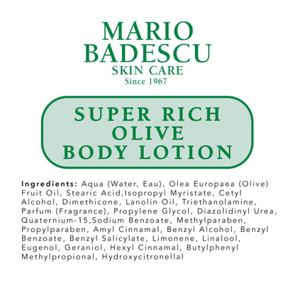 Mario Badescu Body Lotion, Nourishing and Softening Body and Hand Moisturizer For All Skin Types