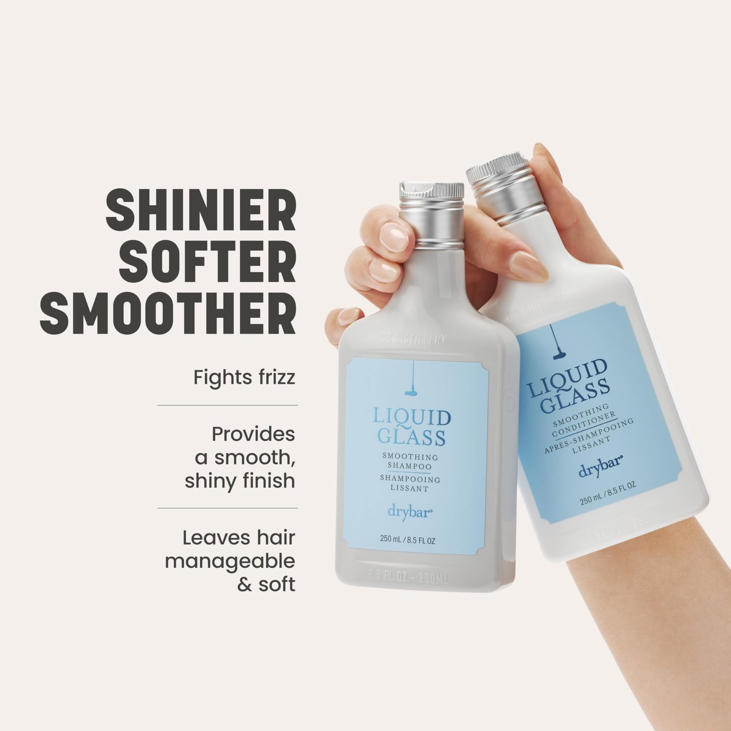 Drybar Liquid Glass Smoothing Conditioner | Reduces Frizz, Adds a Smooth & Shiny Finish, Lightweight Formula for all Hair Types, Vegan & Cruelty Free