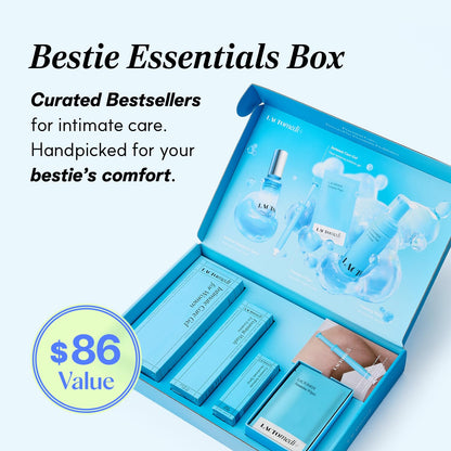 LACTOMEDI Bestie Box Intimate Care Kit – pH Balanced Feminine Hygiene Set with Intimate Care Gel, Foaming Wash, Deodorant Spray & Feminine Wipes for Daily Freshness