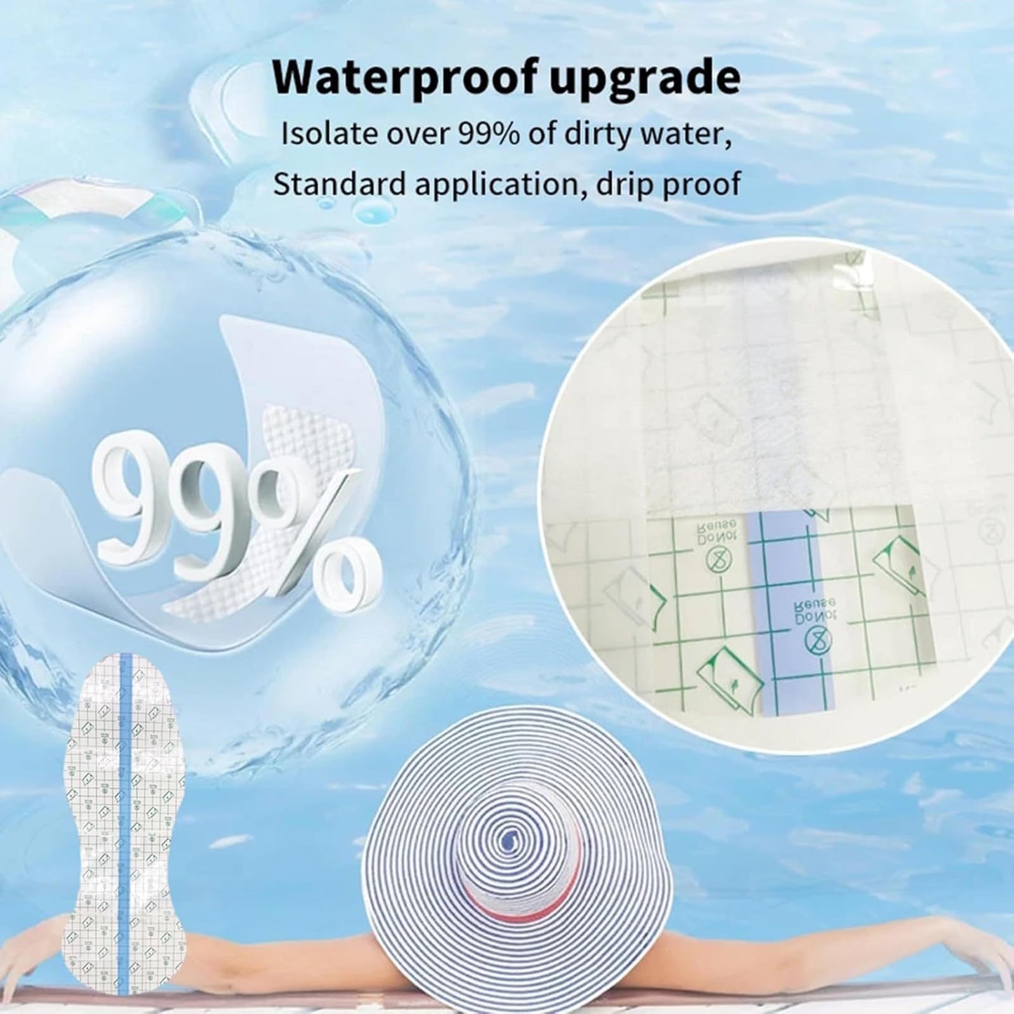 Waterproof Swimming Pads for Women, Waterproof Private Patches for Women, Panty Liners for Women Swimsuits and Lingerie Panty Liner/Barrier(10Pack)