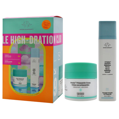 The Mile High-Dration Club by Drunk Elephant for Women - 2 Pc 1.69oz Protini Polypeptide Cream, 1.69oz B-Hydra Intensive Hydration Serum