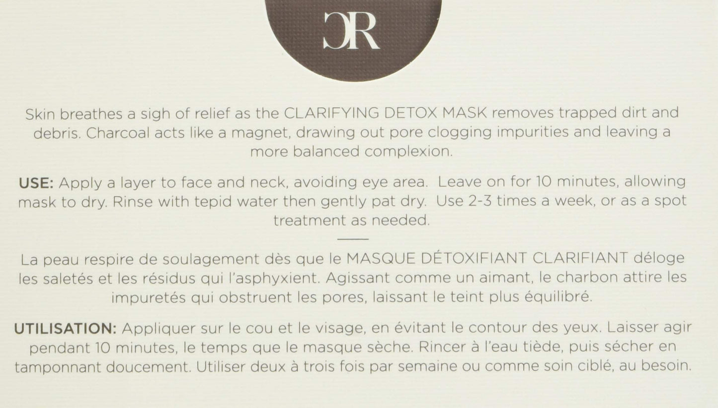 COLLEEN ROTHSCHILD Clarifying Detox Mask | Draws Out Pore-Clogging Impurities | Promotes Clear Skin | Formulated With Charcoal, Vitamin C & Glycolic Acid (1.7 fl oz)
