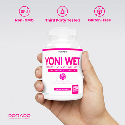 Vaginal Moisturizer & Dryness Supplement (150 Capsules) Support Vaginal Wetness & Health - Female Lubrication - Made in USA - Vegan, Non GMO, 3rd Party Tested - Best Product - 2.5 Month Supply