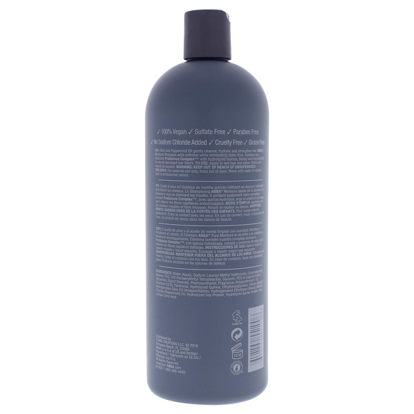 ABBA - Pure Moisture Shampoo - Olive Butter & Peppermint Oil