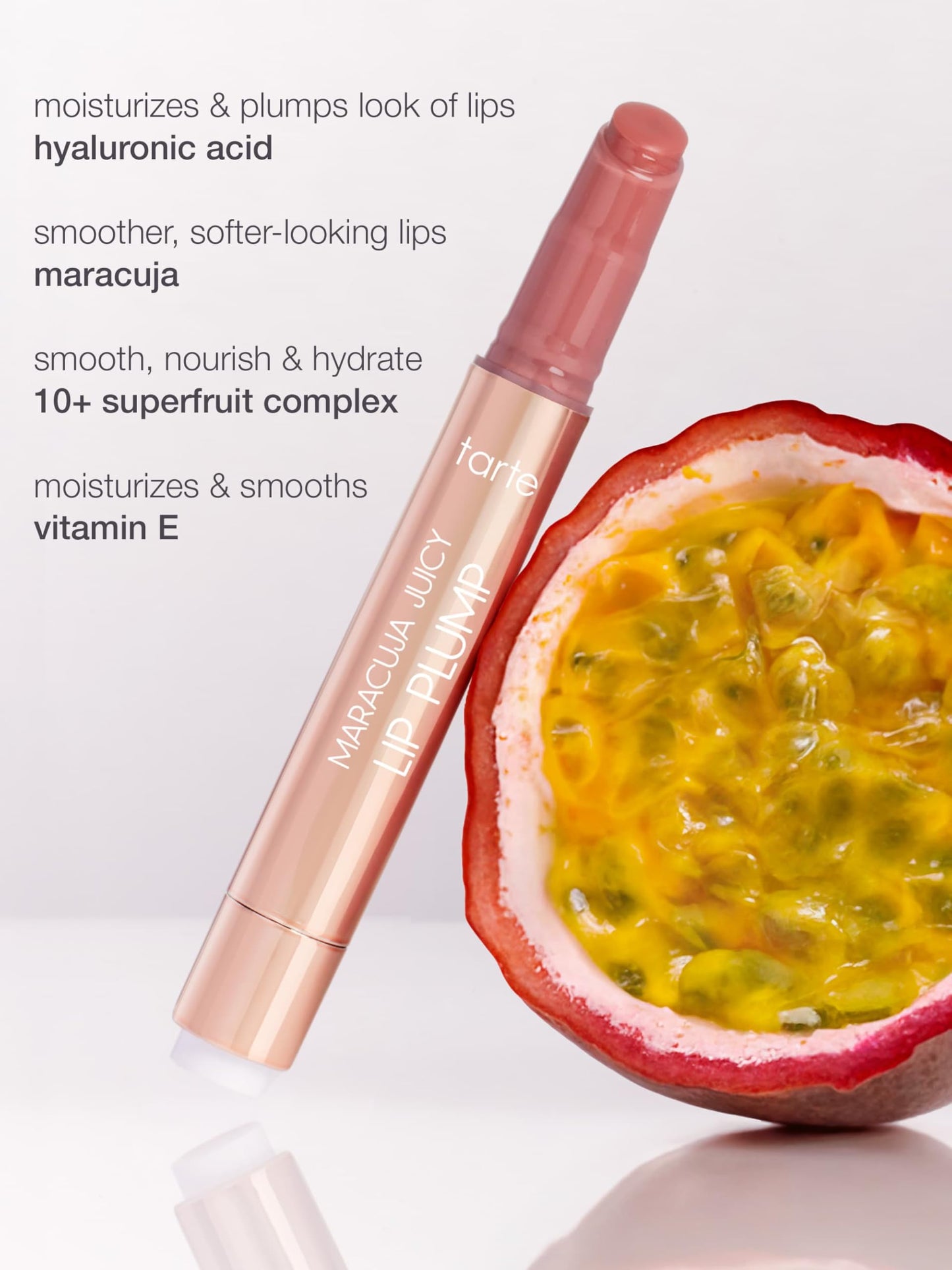 tarte maracuja juicy lip plump – Hydrating & Volumizing Lip Plumper Gloss Balm with Nourishing Hyaluronic Acid, Plumps & Moisturizes, Vegan & Cruelty-Free, full size, cherry blossom