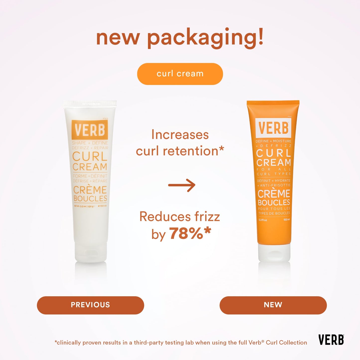 VERB Curl Cream, 5.3 oz – Lightweight Leave-In Curl Defining Cream – Anti-Frizz, Provides Shape, Softness and Light Hold – Vegan, No Parabens or Harmful Sulfates
