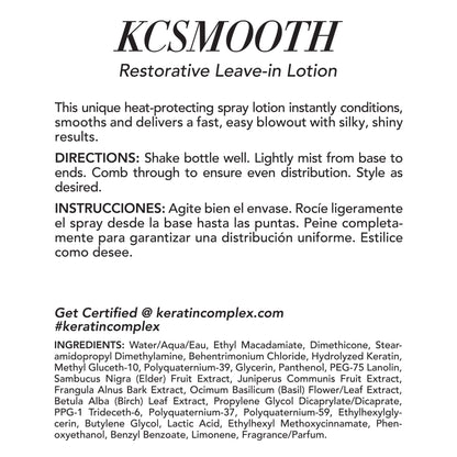 Keratin Complex - KCSMOOTH Restorative Leave-in Lotion Blow Dry Aid - 5 fl oz