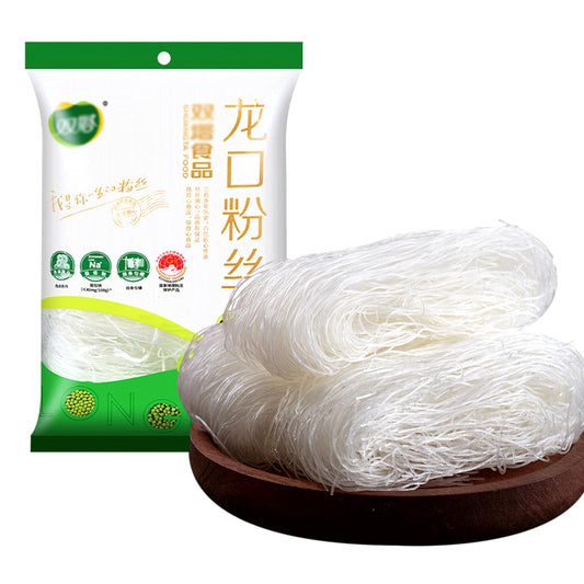 SXET Mung Bean Thread Noodles, LungKuw Mung Bean Vermicelli, Fine Mung Been Glass Noodles for Stir-fries, Soups, Salads, 180g/6.34oz 龙口粉丝 (180g/6.34oz)