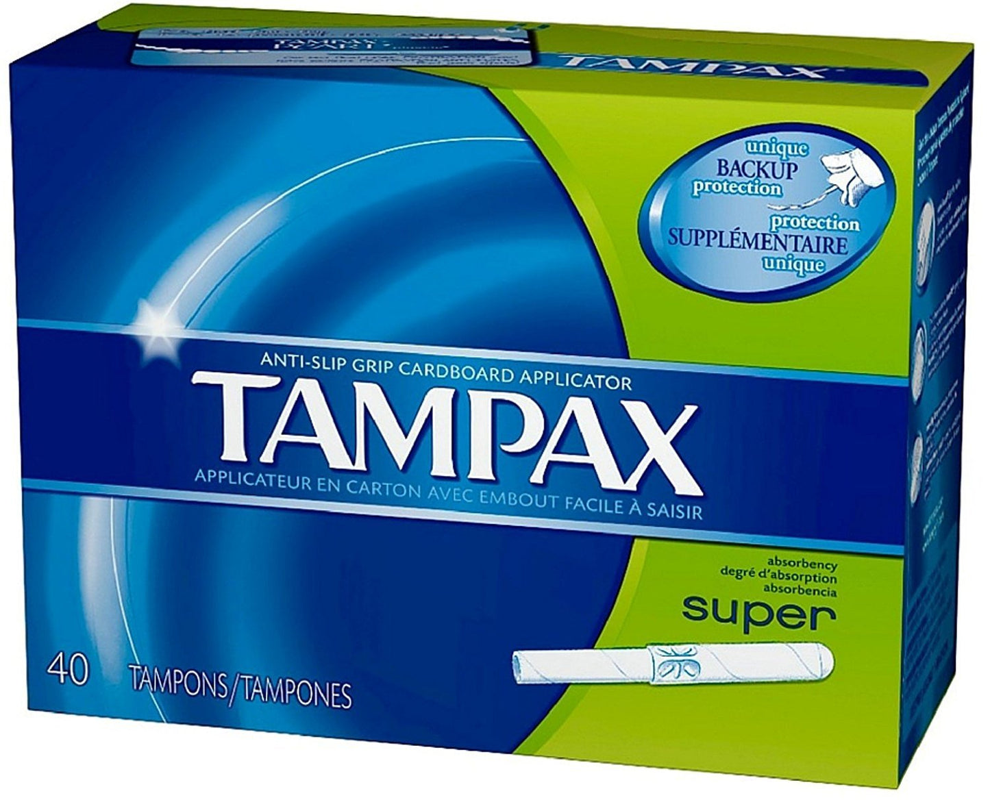 Tampax Super Absorbency cardboard Tampons, 40 Count