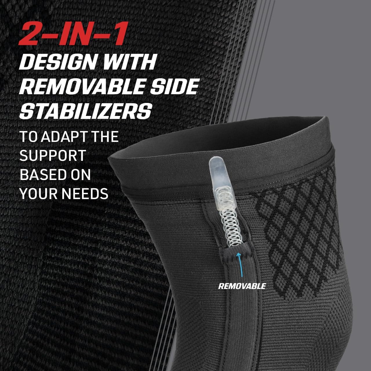 ACE Brand Flex Comfort Compression Knee Sleeve with Stabilizers
