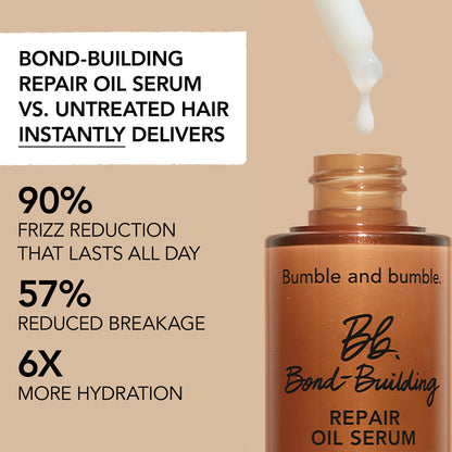 Bumble and bumble. Bond-Building Hair Repair Oil Serum Treatment | Reduces Breakage and Frizz | For Damaged Curly, Wavy, Straight Hair Types 1.6 Fl Oz