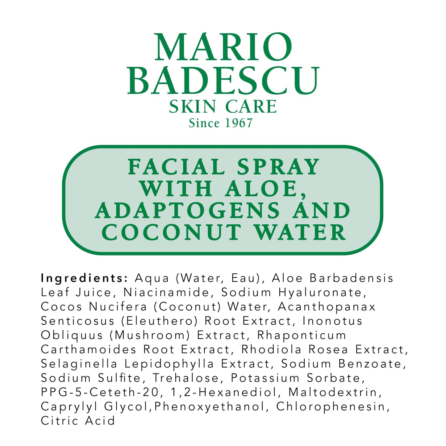 Mario Badescu Facial Spray with Aloe, Chamomile and Lavender for All Skin Types | Face Mist that Hydrates and Restores Balance & Brightness