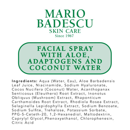 Mario Badescu Facial Spray with Aloe, Chamomile and Lavender for All Skin Types | Face Mist that Hydrates and Restores Balance & Brightness
