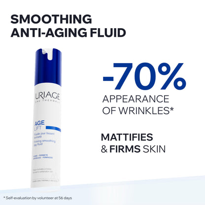 Uriage Age Lift Firming Smoothing Day Fluid 1.35 fl.oz. | Anti-Aging Fluid with Retinol, Hyaluronic Acid & Rose Fruit Extract that Reduces the Appearance of Fine Lines and Wrinkles