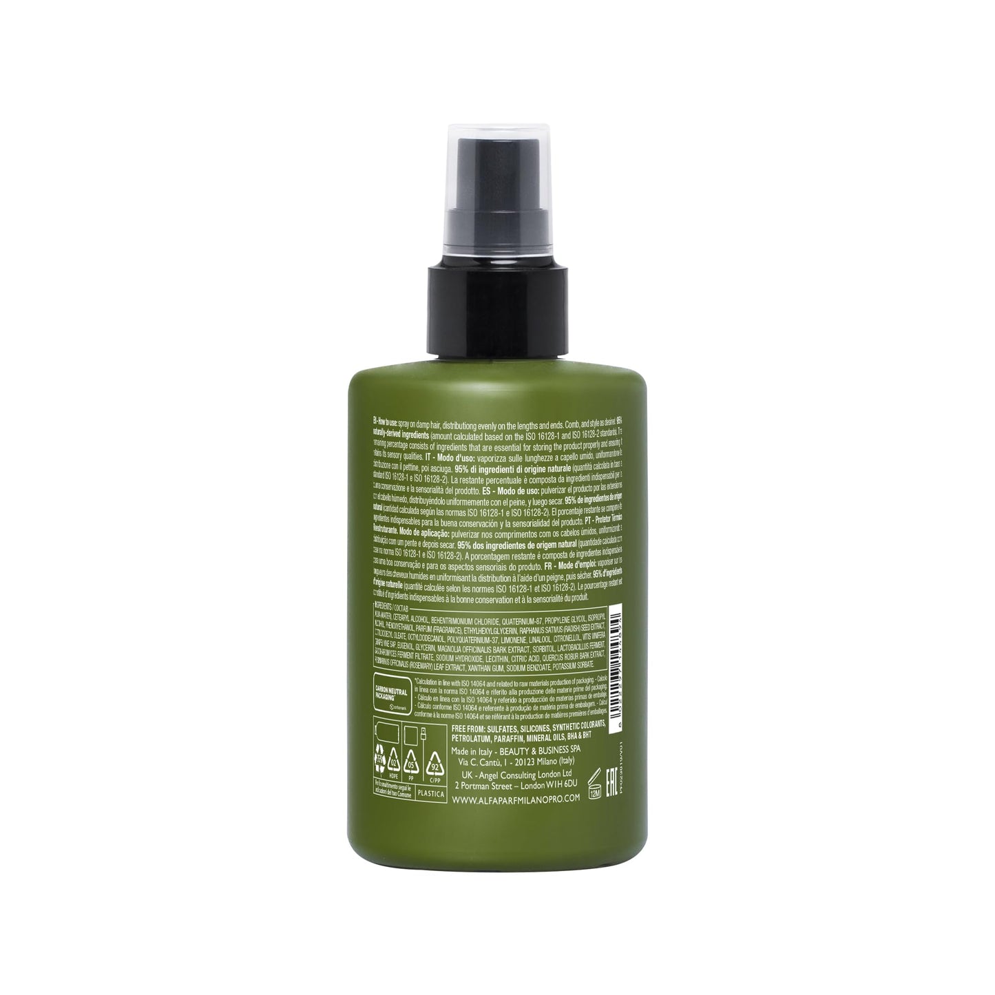 Alfaparf Milano Benvoleo Recovery Heat Guard Thermal Protector - Clean, Vegan, Sustainable Hair Care - Protects & Repairs Hair from the Damage of Hot Styling Tools - Natural Ingredients - 6.76 FL. Oz.