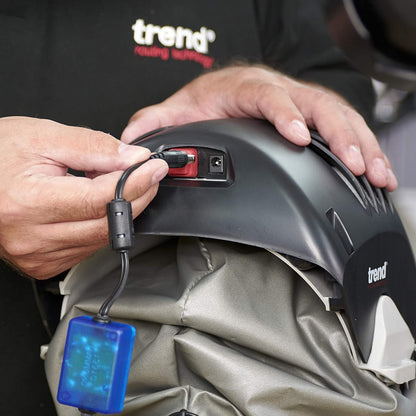 Trend Airshield Pro Respirator & Face Shield Bundle with Additional Battery Charging Cradle & 8-Hour Rechargeable Battery, AIR/PRO/D6, Black