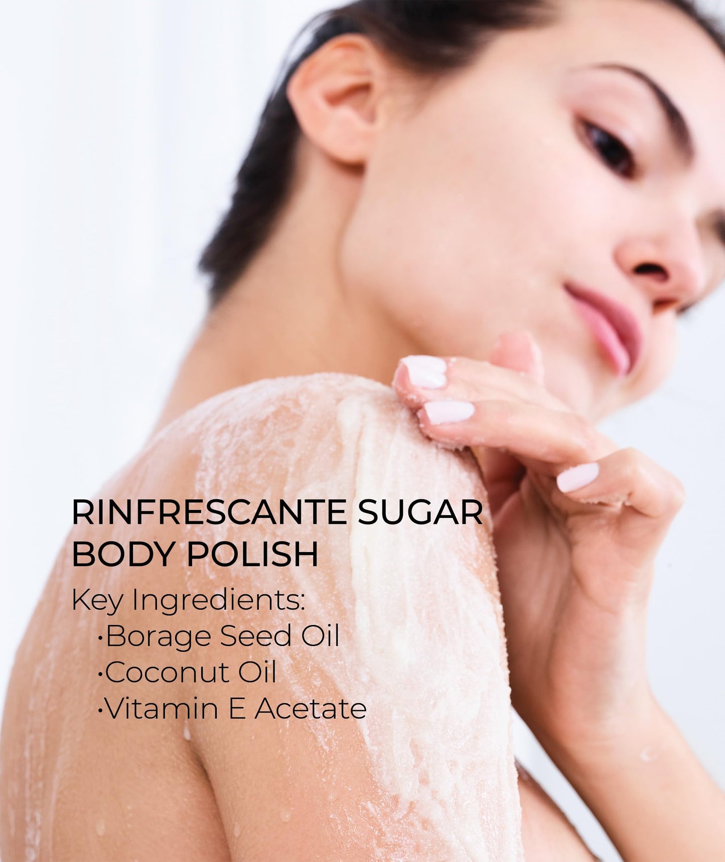 Borghese Rinfrescante Sugar Body Polish -Body Exfoliator & Sugar Scrub for Skin Care- 8.0 Fl Oz