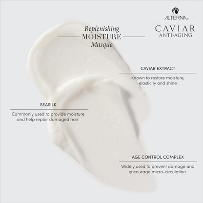 Alterna CAVIAR Anti-Aging Replenishing Moisture Hair Masque | Replenishes Dry, Coarse, Damaged Hair | Sulfate Free