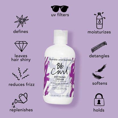 Bumble and bumble. Curl Defining Styling Cream | For Moisturized Flexible Curls | Anti Frizz | Coily, Curly, Wavy | With Jojoba Oil, Avocado Oil + Coconut Oil