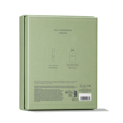 Molton Brown Tea Ceremony Gift Set - Eau de Parfum 0.25 fl. oz. Body Wash 10 fl. oz. Luxury Scented Bath & Shower Gel Fragrence Gift Set for Women, Mothers Day