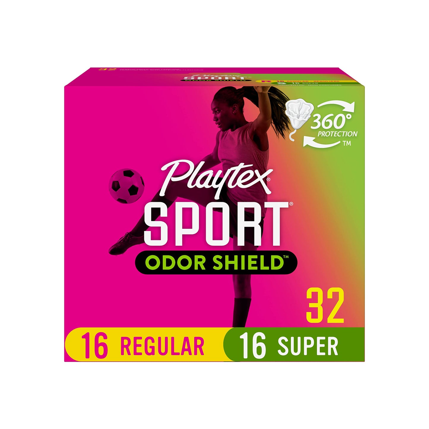Playtex Sport Odor Shield Tampons 32ct Regular/Super and Sport Tampons 36ct Super Plus Absorbency