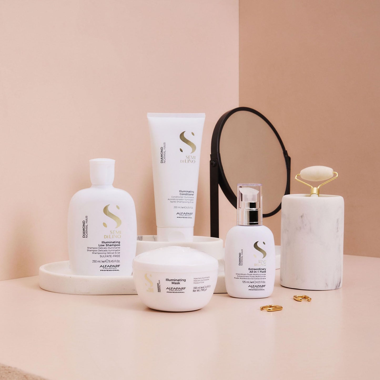 Alfaparf Milano Semi Di Lino Diamond Illuminating Hair Mask - Color Safe Deep Conditioner for Color Treated Hair - Adds Shine and Body - Sulfate, Paraben and Paraffin Free - Professional Salon Quality