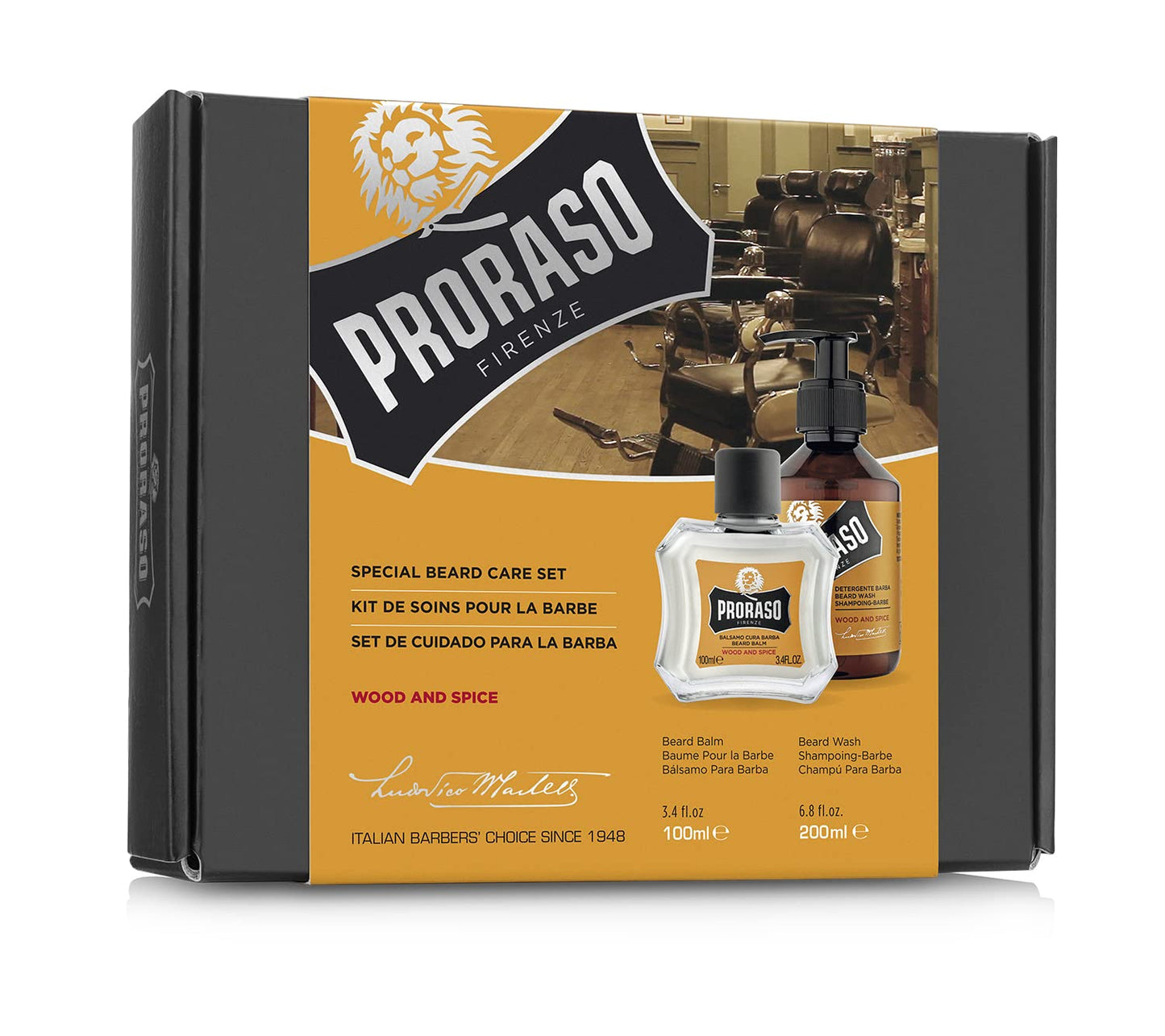 Proraso Beard Care Duo Kit for New or Short Beards with Beard Balm and Wash