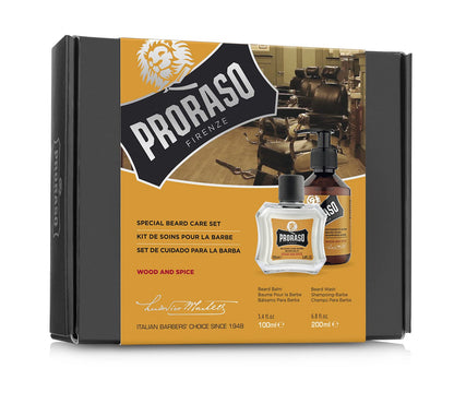 Proraso Beard Care Duo Kit for New or Short Beards with Beard Balm and Wash