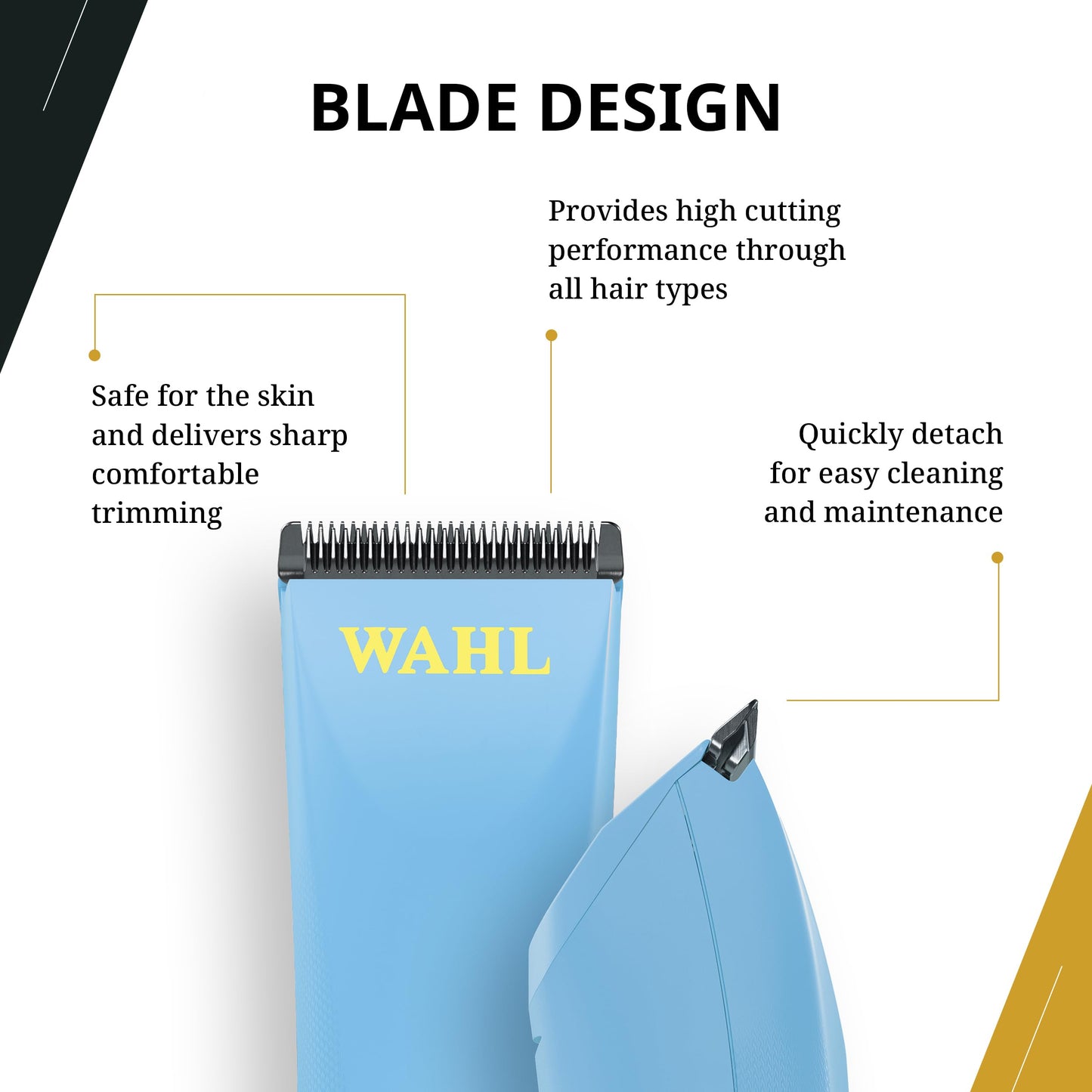 Wahl Professional Peanut Li Cordless Trimmer, Lightweight & Compact, High-Powered Rotary Motor, USB-C Quick Charge, Blue