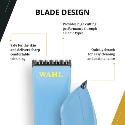 Wahl Professional Peanut Li Cordless Trimmer, Lightweight & Compact, High-Powered Rotary Motor, USB-C Quick Charge, Blue