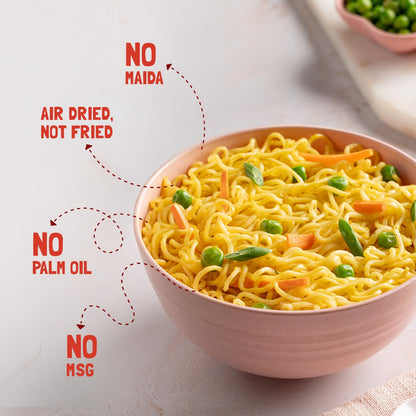 Slurrp Farm Millet Noodles – Magic Masala | No Maida, Not Fried | Healthy Kids Snack with Foxtail & Little Millet | Tasty & Wholesome Meal | 1.94 Oz (Pack of 6)