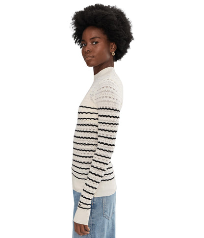 Sanctuary Forever Striped Mock Neck