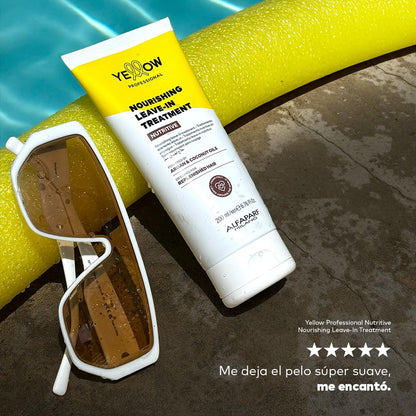 Alfaparf Milano Yellow Professional Nutritive Nourishing Leave-In Treatment for Dry Hair - Powered by Argan & Coconut Oils - Designed for Replenished Hair (6.76 fl oz / 200ml)