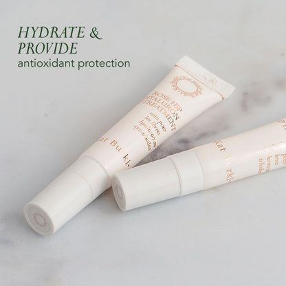 Kat Burki Rose Hip Seed Lip Treatment with Hyaluronic Acid & Retinol, Glossy Moisturizing Balm Reduces the Appearance of Fine Lines, Plumps & Hydrates, 0.5 Fl Oz