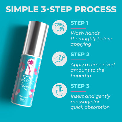 Tight Delight Vaginal Tightening Gel – Instant Vaginal Tightener for Women, Vag Rejuvenation, Natural pH-Balanced Firming with Manjakani & Aloe Vera for Vaginal Tightness