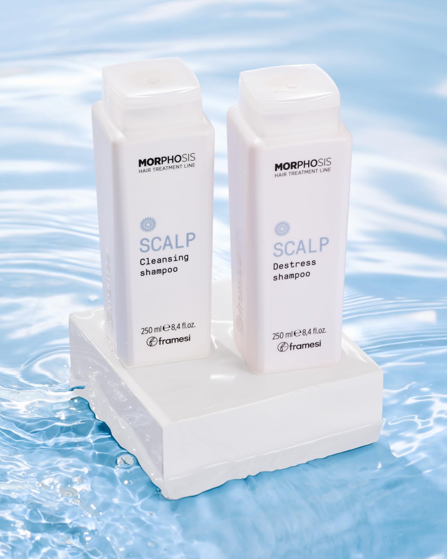 FRAMESI Morphosis Scalp Destress Shampoo 8.4 fl oz, Soothing Shampoo for Sensitive Scalps, Natural Ingredients and pH Balanced