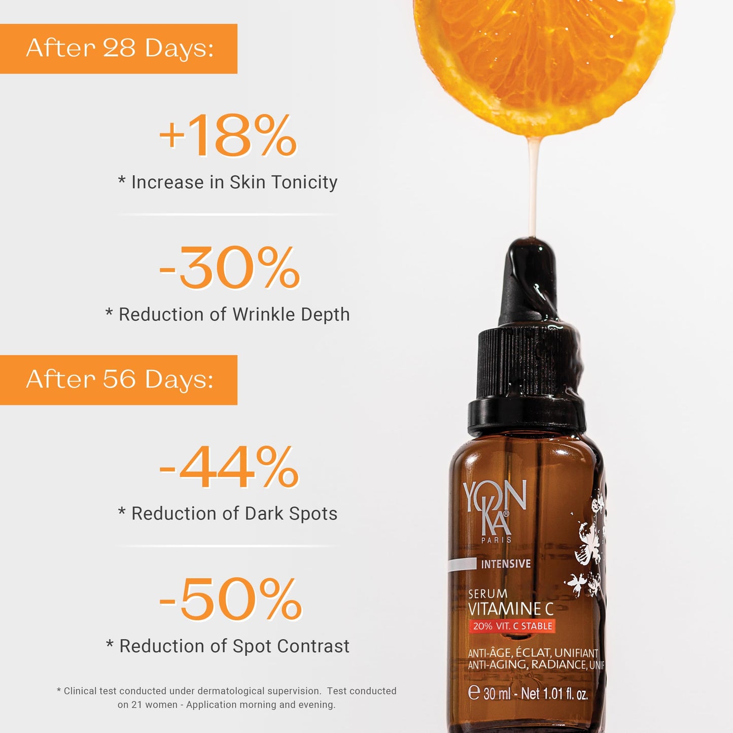 Yon-Ka 20% Vitamin C Serum | Highly Concentrated Anti-Aging Face Treatment to Even Tone, Firm Skin Texture and Boost Collagen | Made with 99% Narural Ingredients