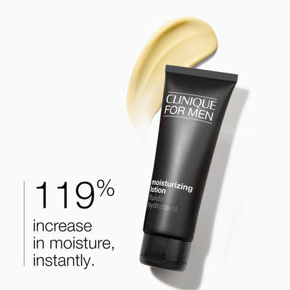 Clinique For Men Moisturizing Face Lotion With Hyaluronic Acid, Urea + Glycerin | Face Moisturizer For Drier Skin Types | Hydrating + Strenghening, 3.4 Fl Oz